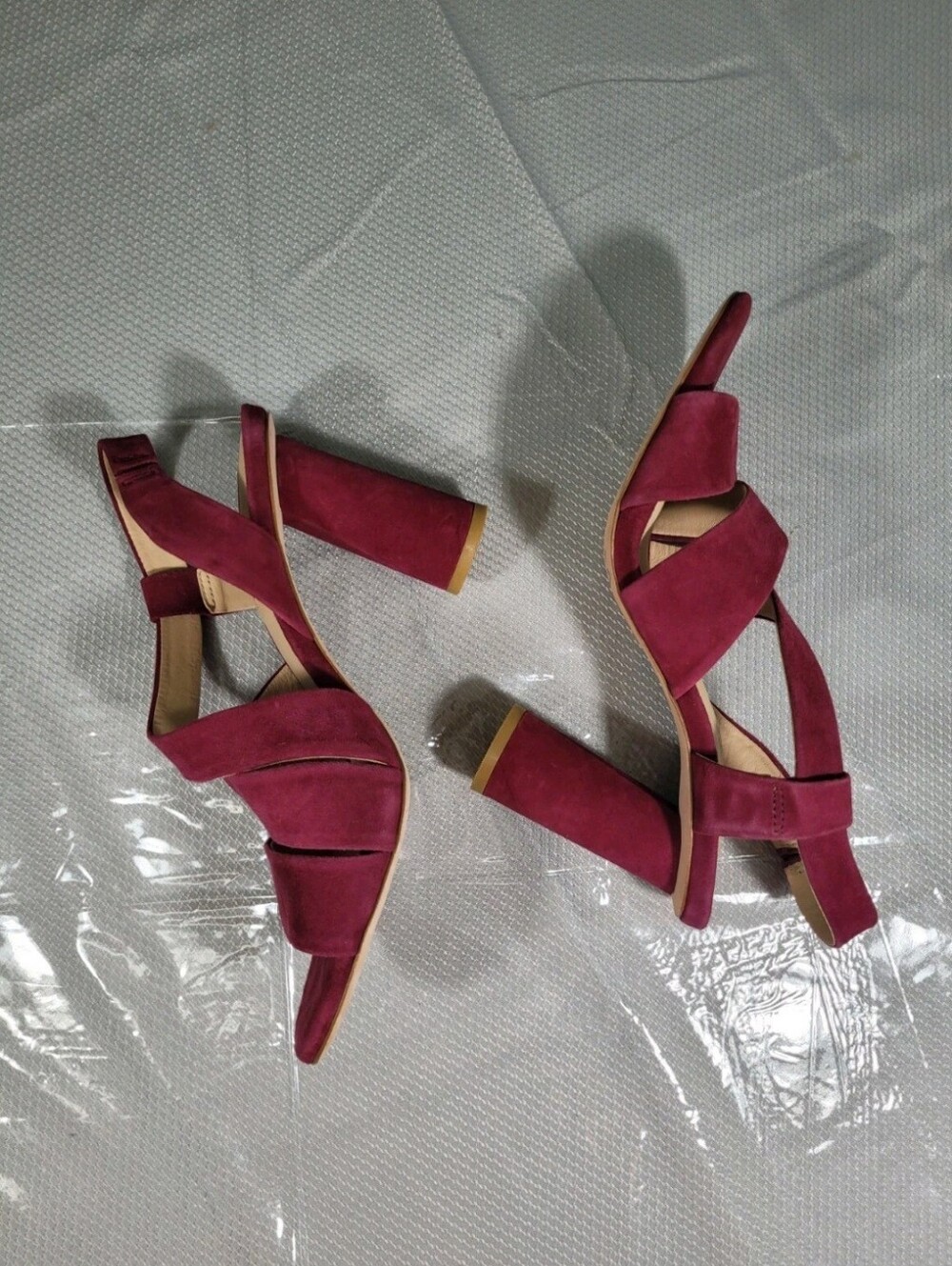 Antonio Melani 6.5 Layren Suede Slingback Block Heel Sandals 95 - Picture 3 of 8